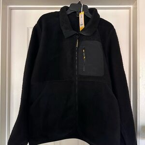 Florence Black Fleece Zip Up (brand new)